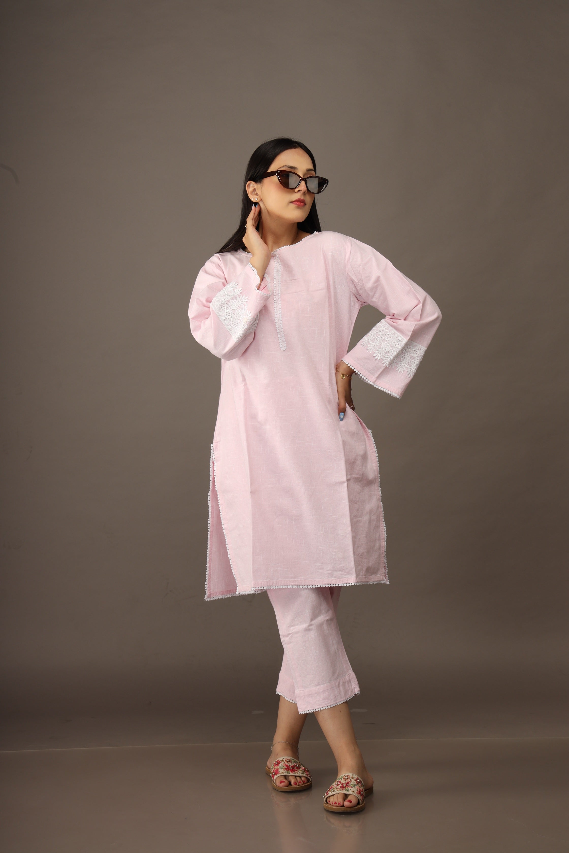 Signature Dust Pink Linen Set