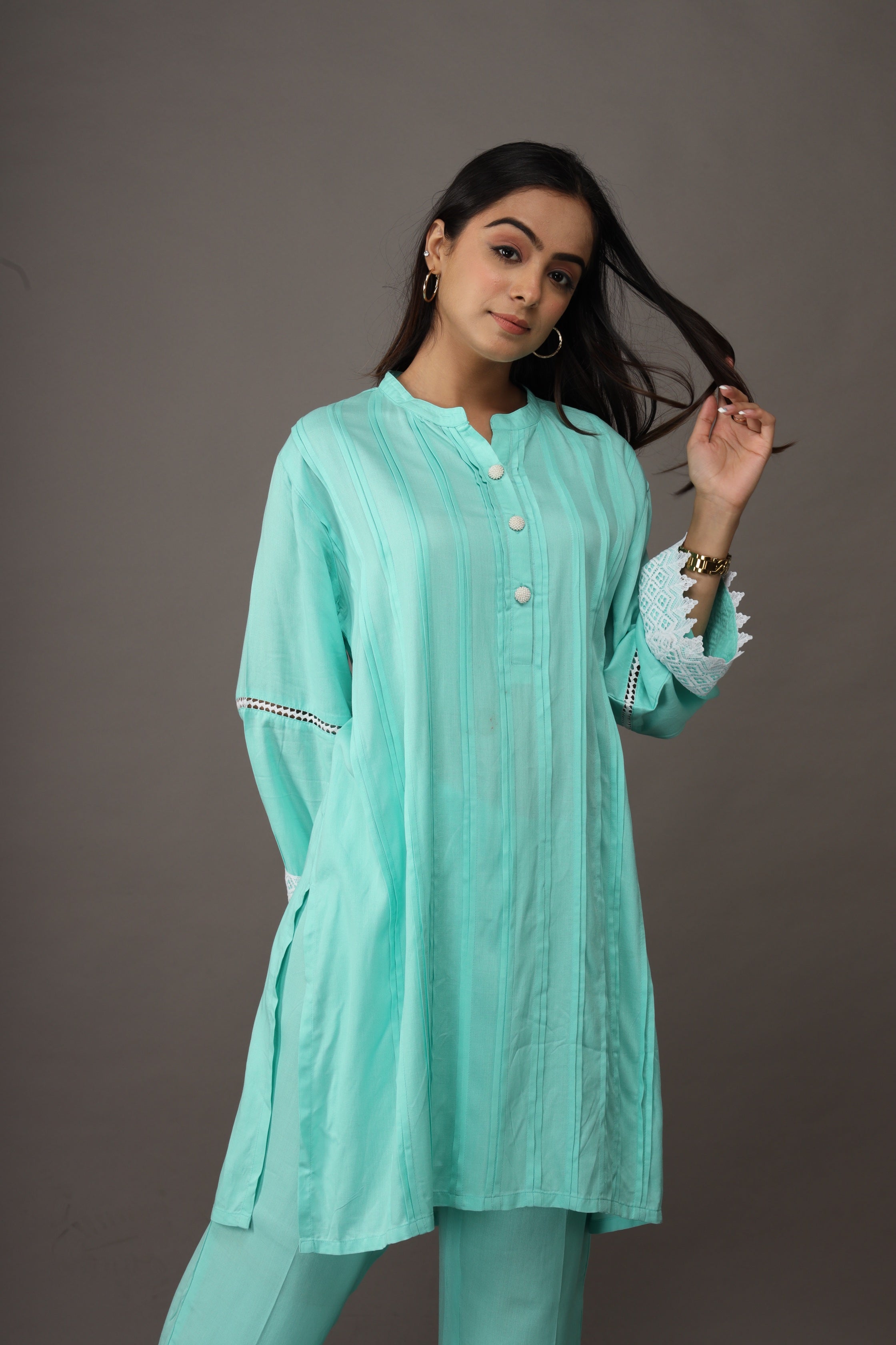 Miorah Lace Detail Kurta Co-ord