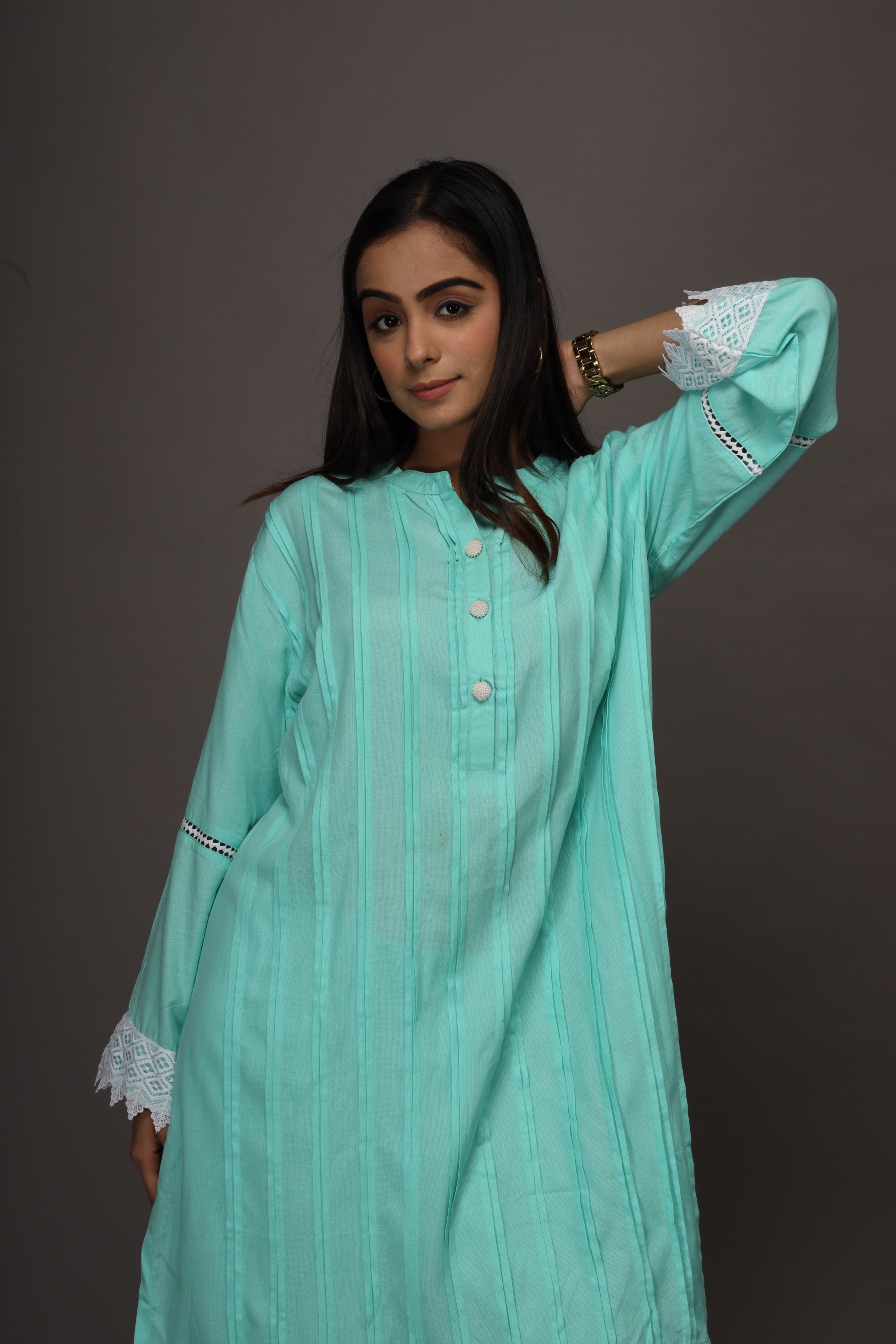 Miorah Lace Detail Kurta Co-ord