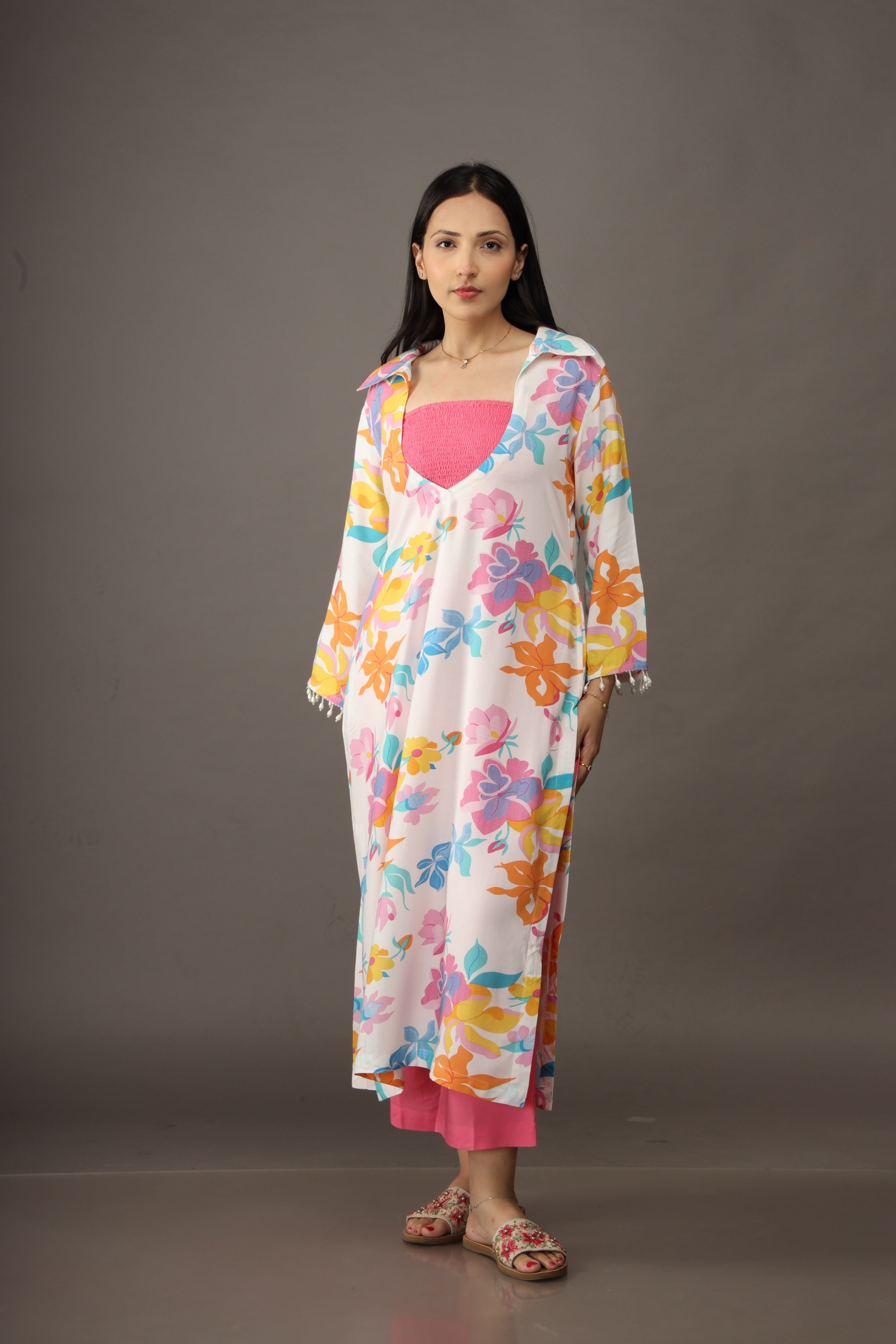 Salmon Floral 3 PC CO-ORD