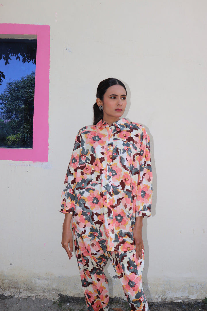 Diced Linen Co-ord