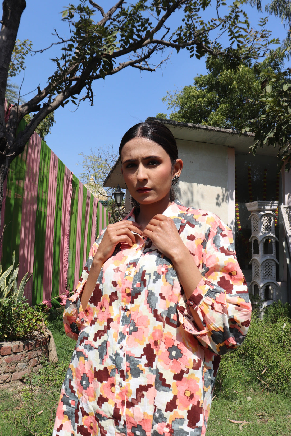 Diced Linen Co-ord