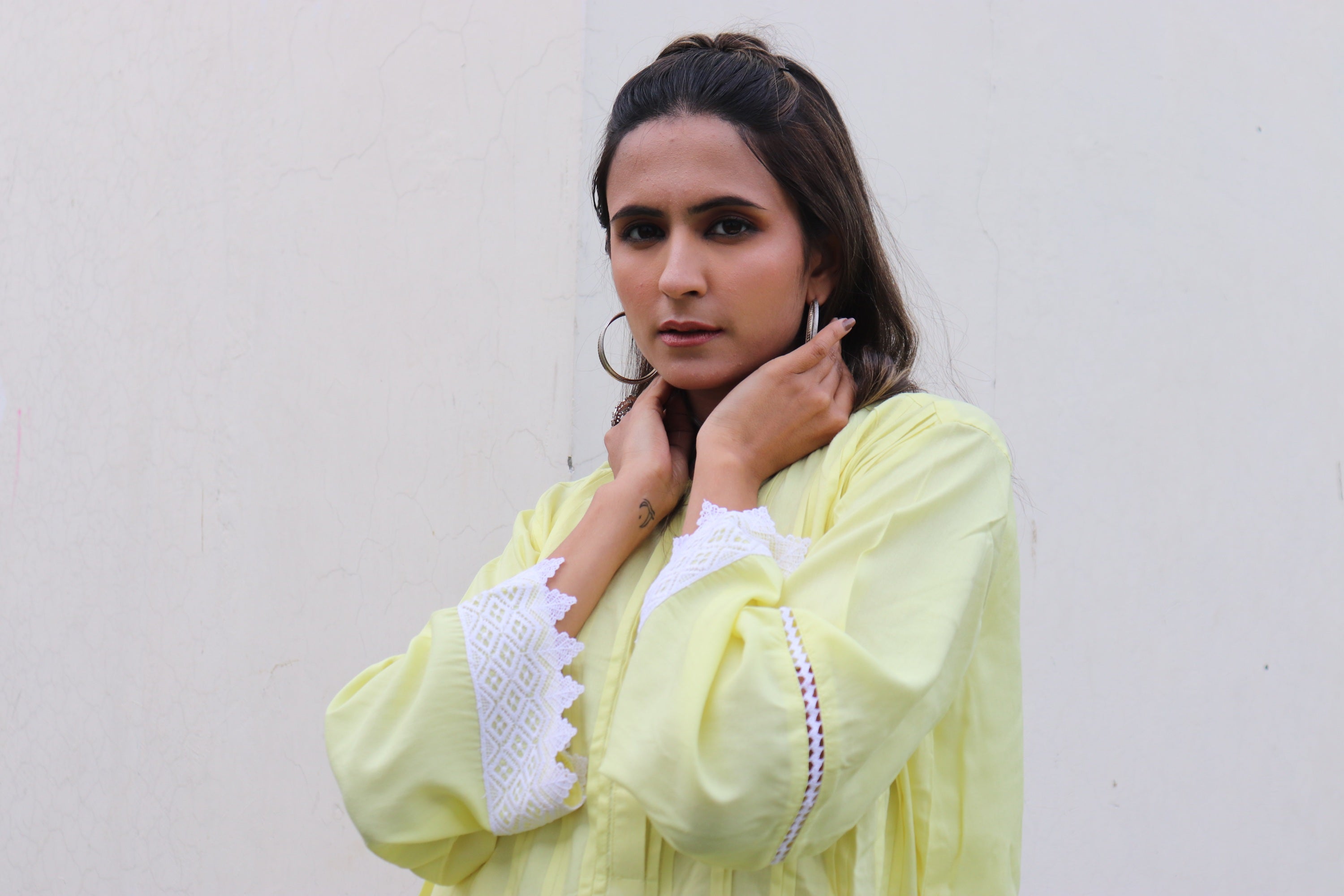 Miorah Lace Detail Kurta Co-ord