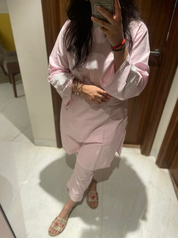 Signature Dust Pink Linen Set